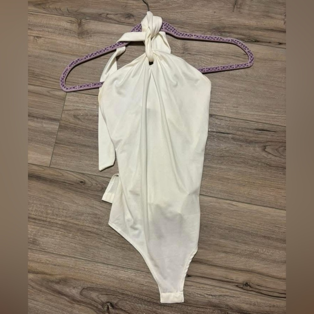 White Halter Neck bodysuit